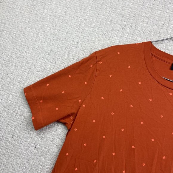 Scotch and Soda Amsterdam Men's T Shirt Sz M Short Sleeve Orange Geometric AOP - Picture 2 of 12